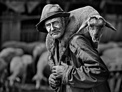 Fotó: © Papp Elek: Beteg bárány, 2006, giclée print, 40x55 cm
