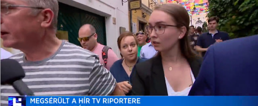 Gyurcsányék aktivistája megtaposta a Hír TV riporternőjét - videó